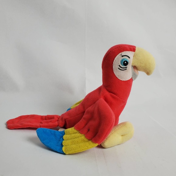 Disney Star Bean Waddleswoth Parrot Plush Bird 6" Stuffed Animal Beanbag - Picture 5 of 7